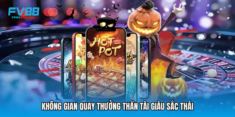 Không gian quay thưởng Thần Tài giàu sắc thái